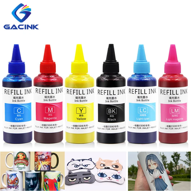 

GACINK 100ML 79 Dye Sublimation Ink For Epson Artisan 1430 Stylus Photo 1400 1500W PX810FW PX800FW PX710W PX700W PX660 PX650 P50