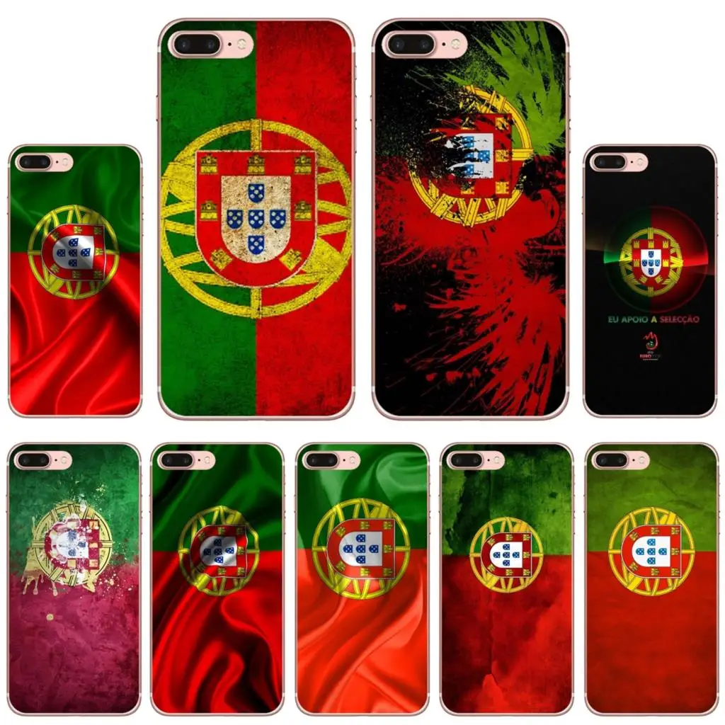 

For iPhone 10 11 12 13 Mini Pro 4S 5S SE 5C 6 6S 7 8 X XR XS Plus Max 2020 Portugal Flag Banner Soft Shell Cover
