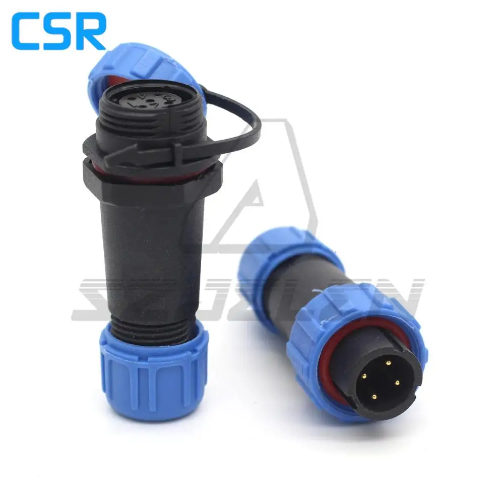 SP13 водонепроницаемый 4-контактный разъем для проводов круглые разъемы плоские