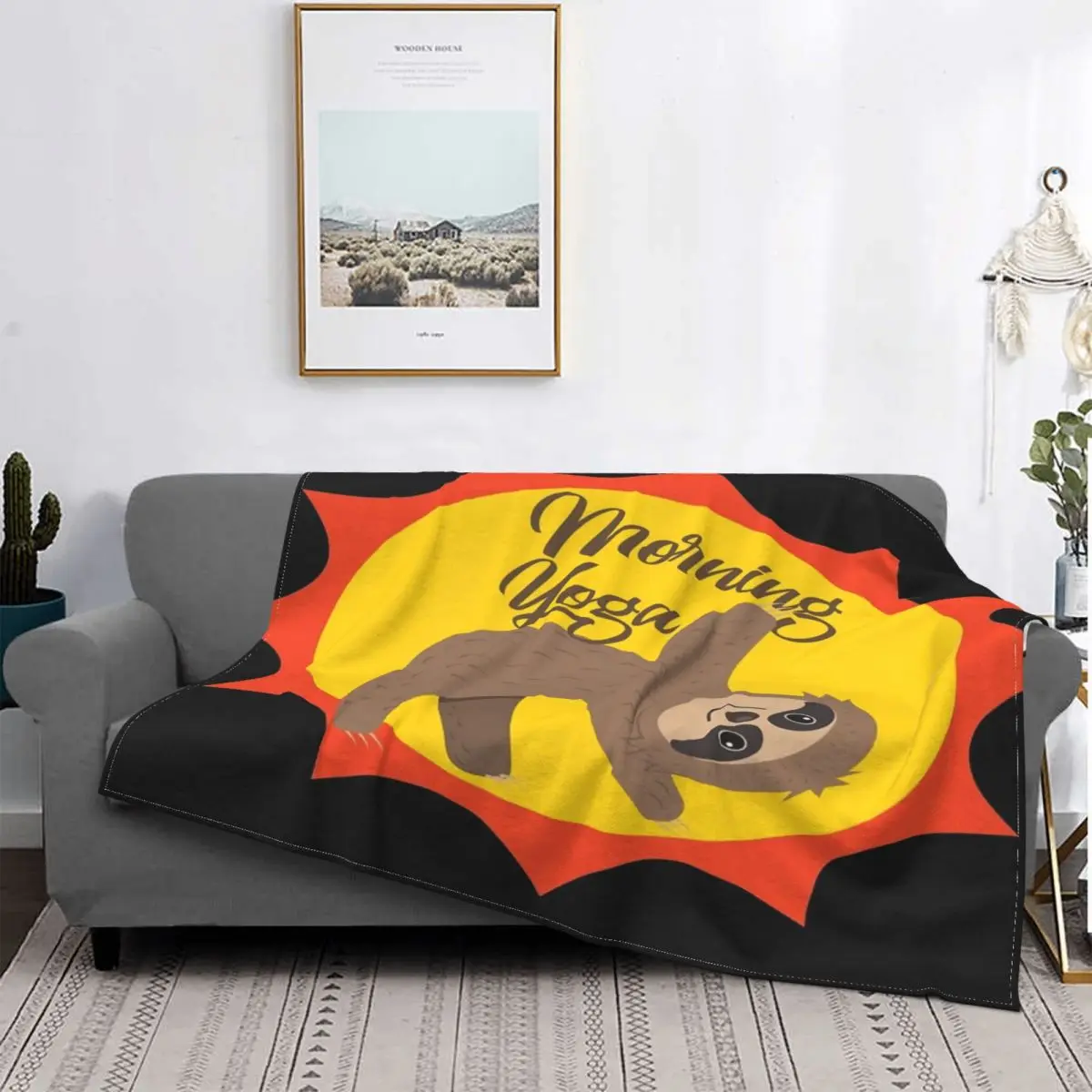 

Manta de Yoga con capucha para la noche, para cama colcha, toalla de muselina a cuadros, manta de playa a cuadros en el sofá