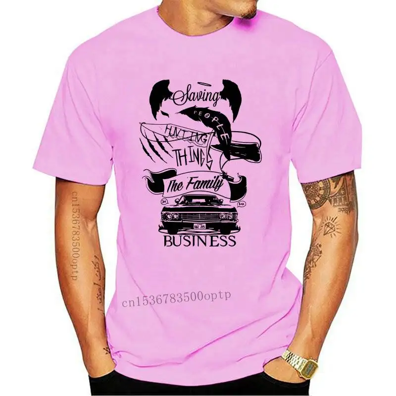 

Новая супернатуральная футболка, Мужская футболка с надписью «Spn Brothers», «Angel The Family», забавная Базовая футболка, одежда из 100% хлопка, Оригинал...