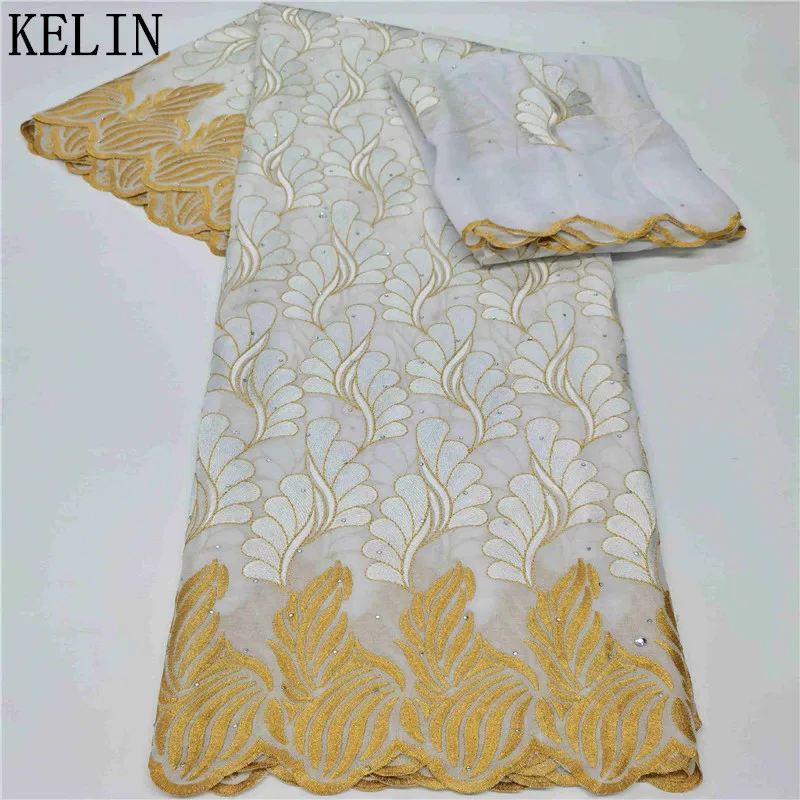 

Новейшая швейцарская вуаль, кружевная ткань, 100% хлопок, вышивка, высокое качество, африканские французские кружевные ткани для свадьбы, 5 + 2 ...