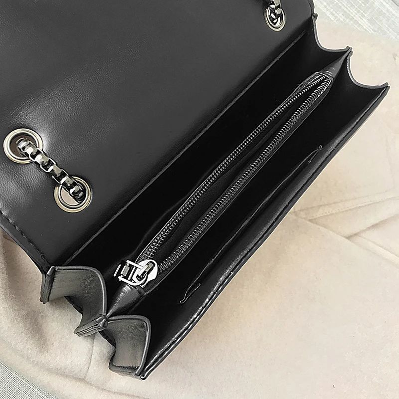 Маленькие сумки через плечо с заклепками и цепочкой для женщин Модный мессенджер