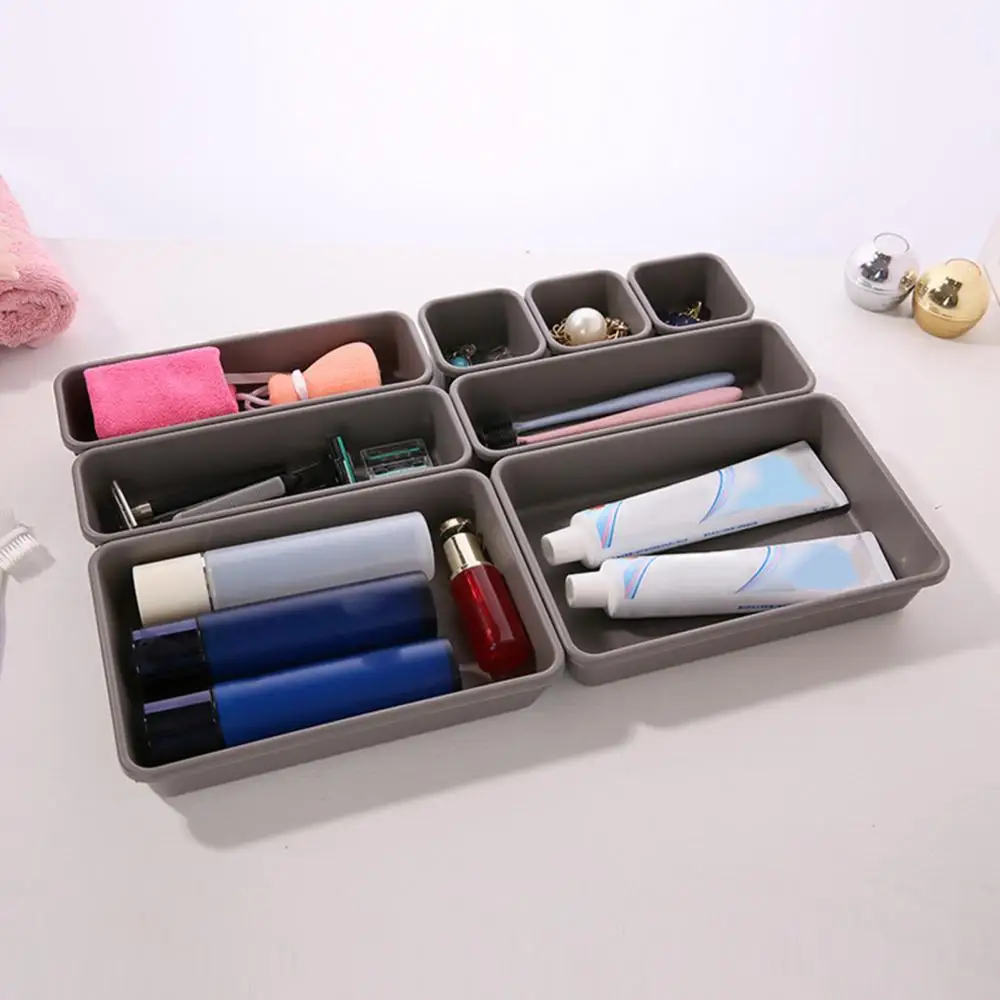 

80% Hot Sales11Pcs/Set Multi-grid Storage Drawer Cabinet Separate Storage Divider Organizing Box Make Up Brush Holder Storage