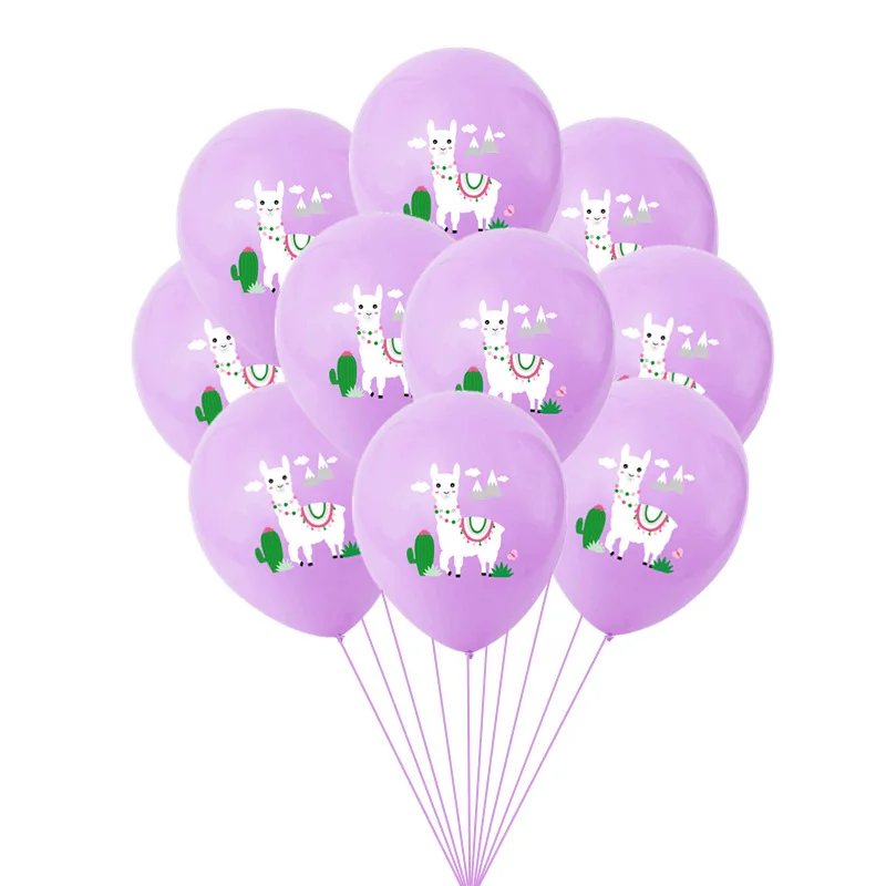 Leeiu 10 шт красочные животных ламы шарики Baby Shower детский день рождения Альпака