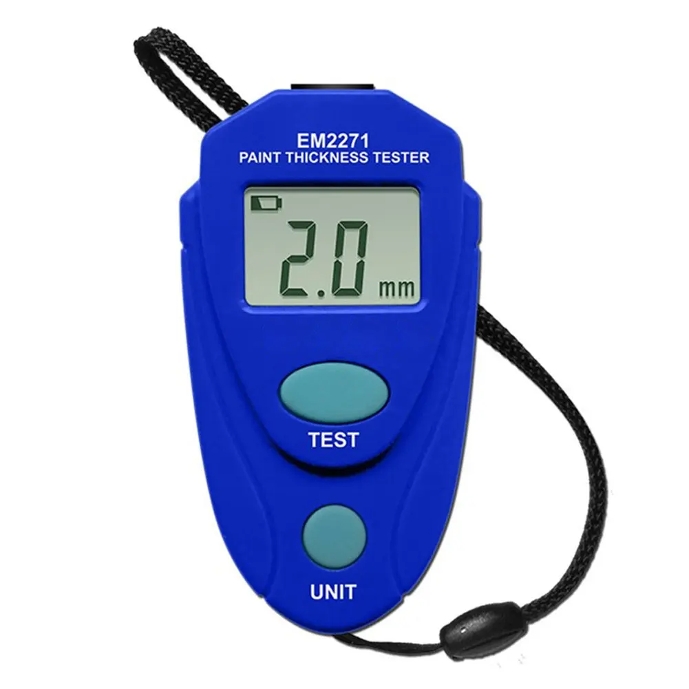 

1PC Professional Digital Thickness Gauge Accurate Paint Measuring Tester Device with LCD Display Tool Instruments Blue