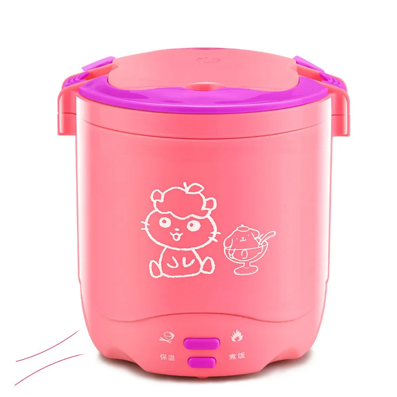 

180W Portable Mini Rice Cooker Non-Stick Pot Liner Student Dormitory Small Electric Cooker Home Kitchen Double Insulation Pot