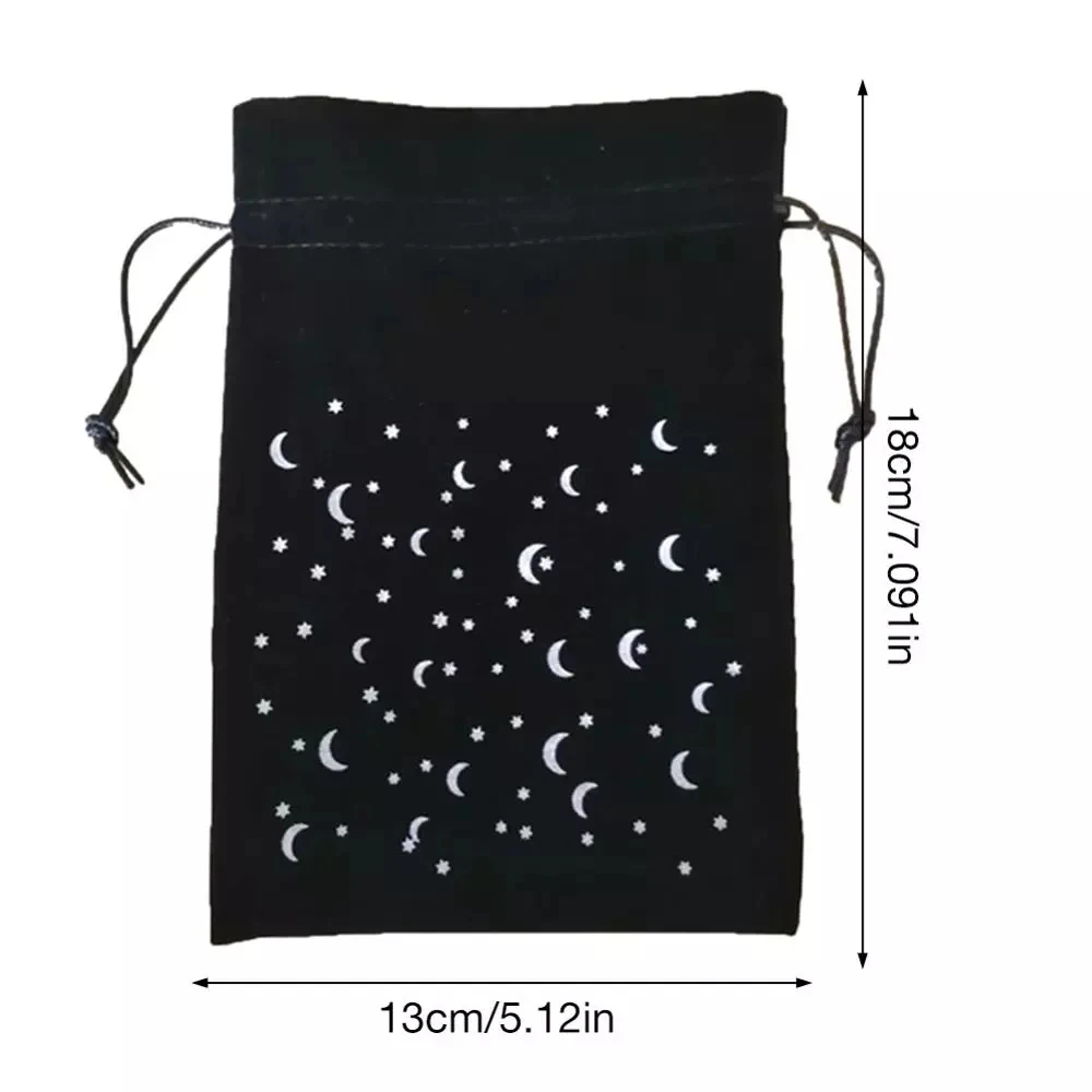 

13x18cm Tarot Oracle Card Special Brand Bag Witch Fortune-telling Supplies Storage Bag German Thick Velvet