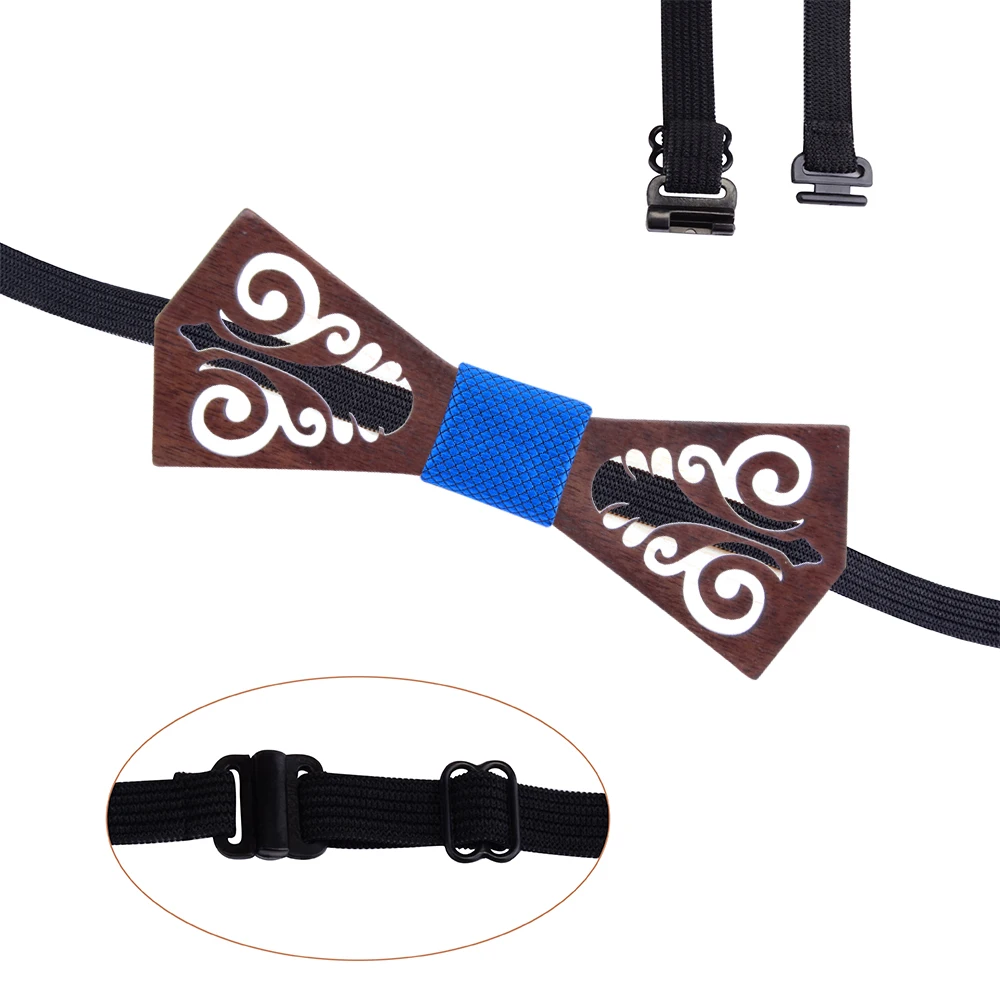 Новый набор из галстука и деревянного галстука-бабочки для мужчин Шелковый