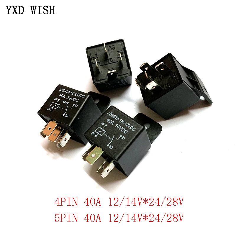 4 Pin 5 Pin 40A 12V Waterproof Car Relay  Automotive Relays Mayitr Normally Open DC 12V 24V 28V for Head Light Air Conditioner