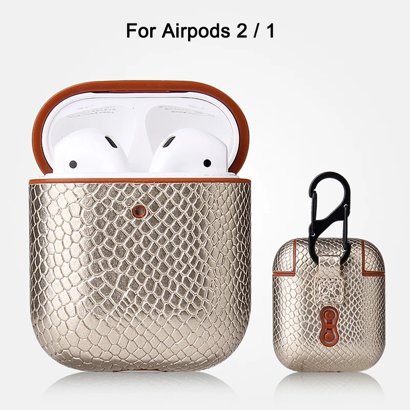 Gold airpods 2 1 Отличный кожаный чехол для Airpods Pro 3 2 1 противоударный чехол для Air pods 3 Pro защитный чехол для Apple Airpods Pro correa - Цвет: Gold airpods 2 1