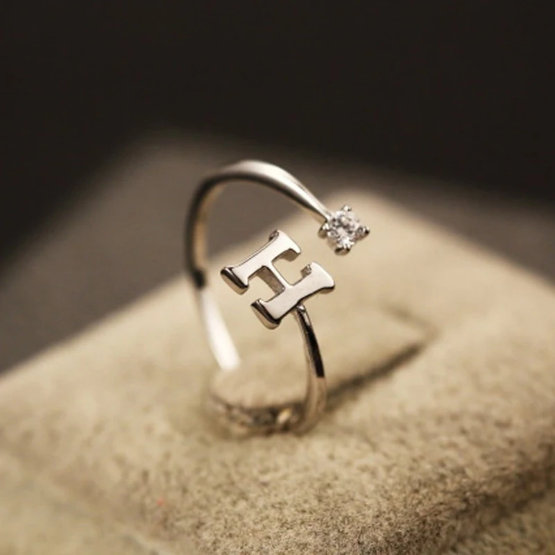 

Simple letter text ring opening super thin ring Couple ring кольцо лягушка 반지 リング Christmas ornaments bague homme acier inoxydab