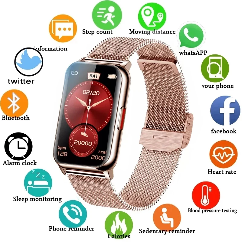 

Smart Band 6 Watch Fitness Tracker Bracelet Waterproof Smartwatch Heart Rate Monitor Blood Oxygen OLED Screen For Huawei Xiaomi