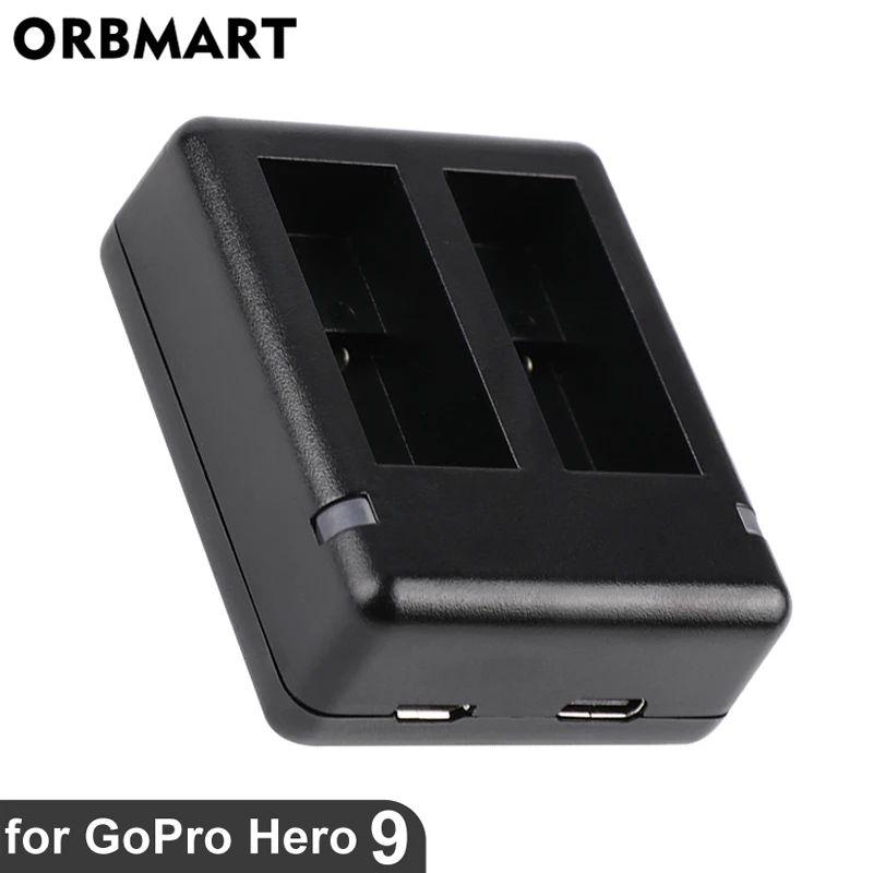 Зарядное устройство ORBMART для GoPro Hero 9 двойной порт двухканальный зарядный кабель Go