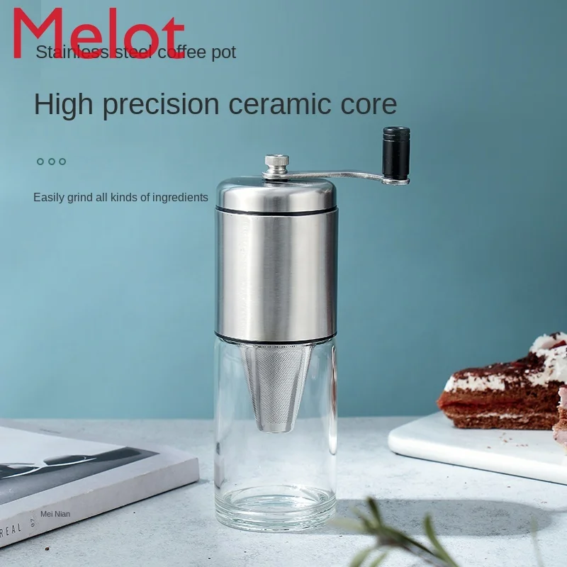安い 手動コーヒー豆グラインダー家庭用手回しコーヒーグラインダー紙シュレッダー小型ポータブルミニ洗濯