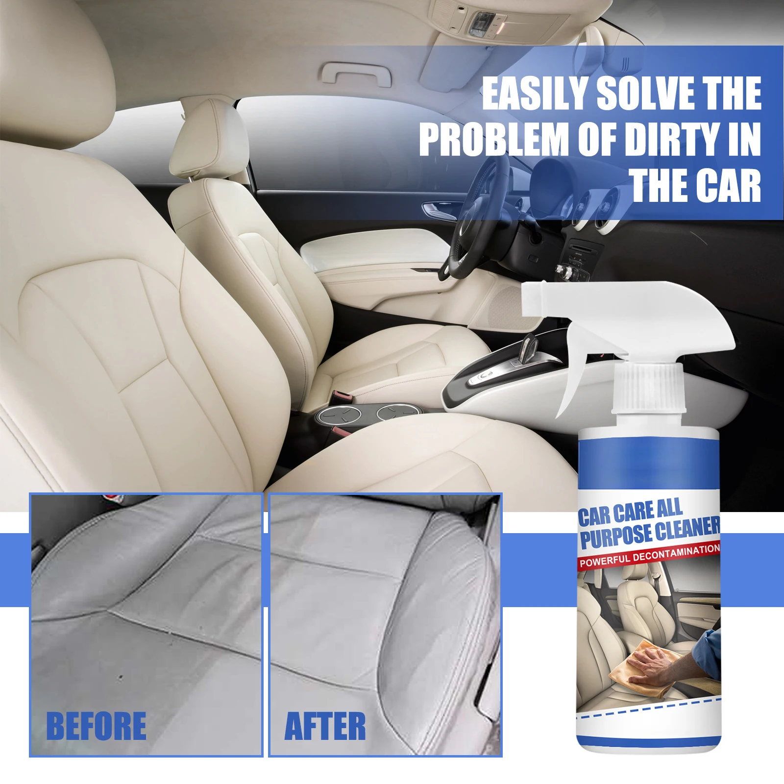 

Средство для очистки салона автомобиля, инструмент для крыши автомобиля, инструмент для очистки кожи, ПЭ, многофункциональный очиститель TS2