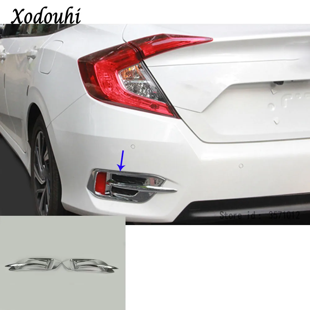 

Детектор кузова автомобиля ABS Хромированная накладка задняя Хвостовая лампа заднего противотуманного фонаря Рамка Ручки части для Honda Civic ...