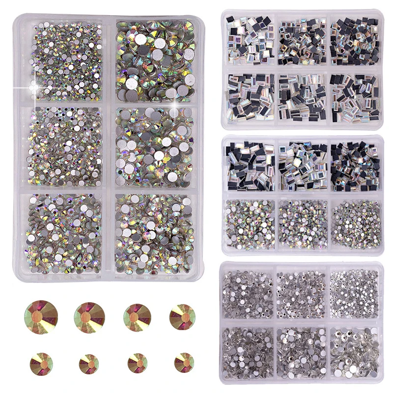 Стразы для ногтей 6 ячеек | Красота и здоровье