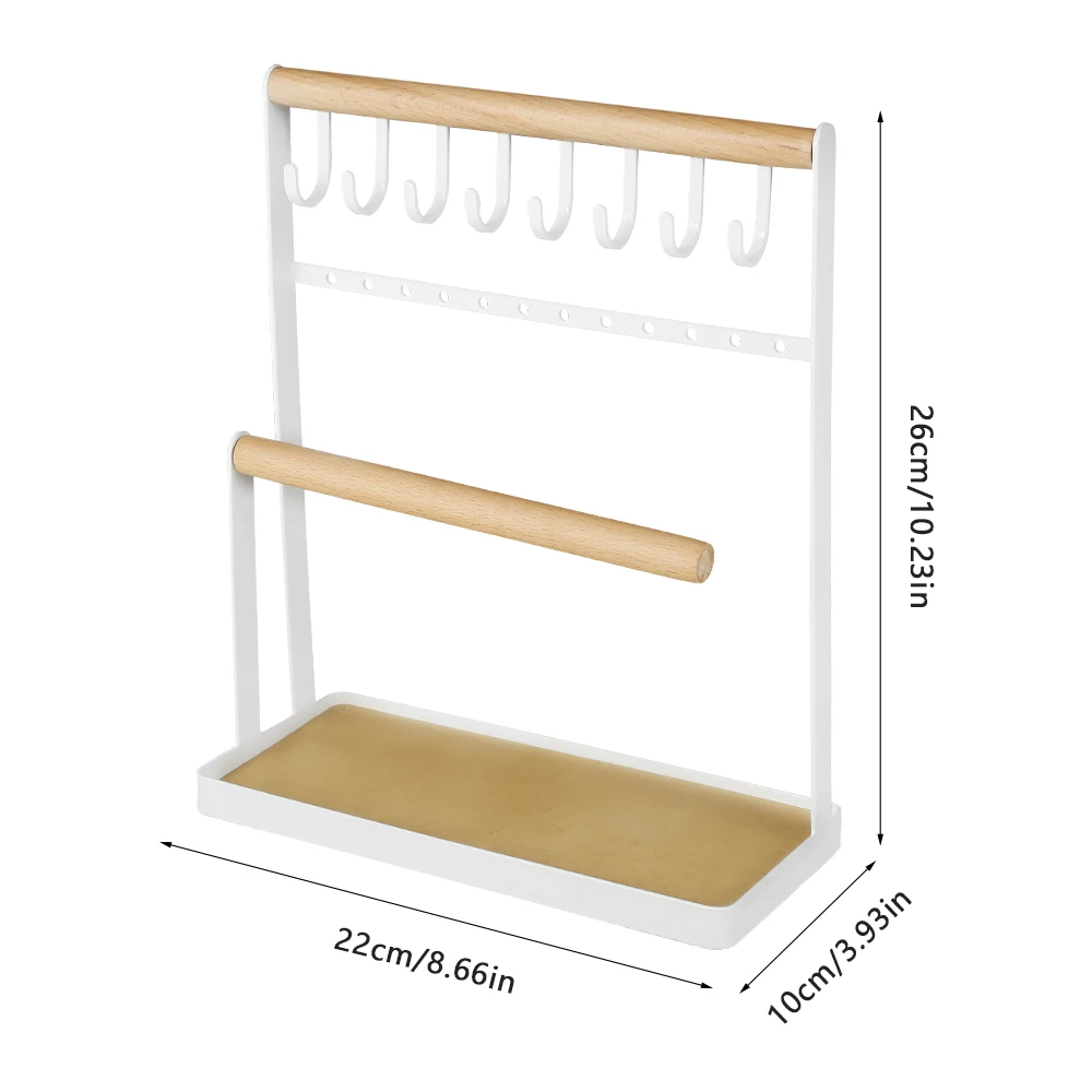 

Jewelry Stand Holder Earring Holder Necklace Organizer Wooden Holder Necklaces Rings Watches Bracelets Display Rack