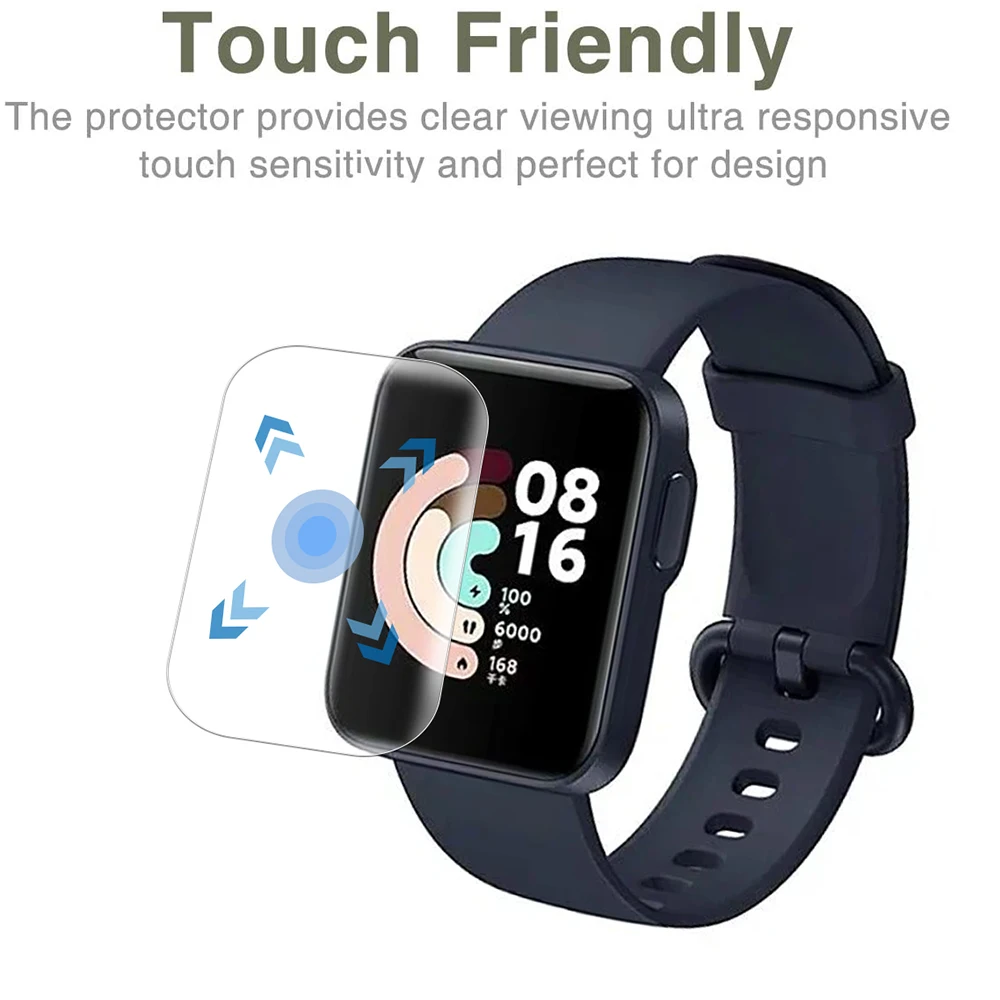 Полная защита экрана для Xiaomi Redmi Watch & Mi Smart Lite мягкая Гидрогелевая защитная пленка