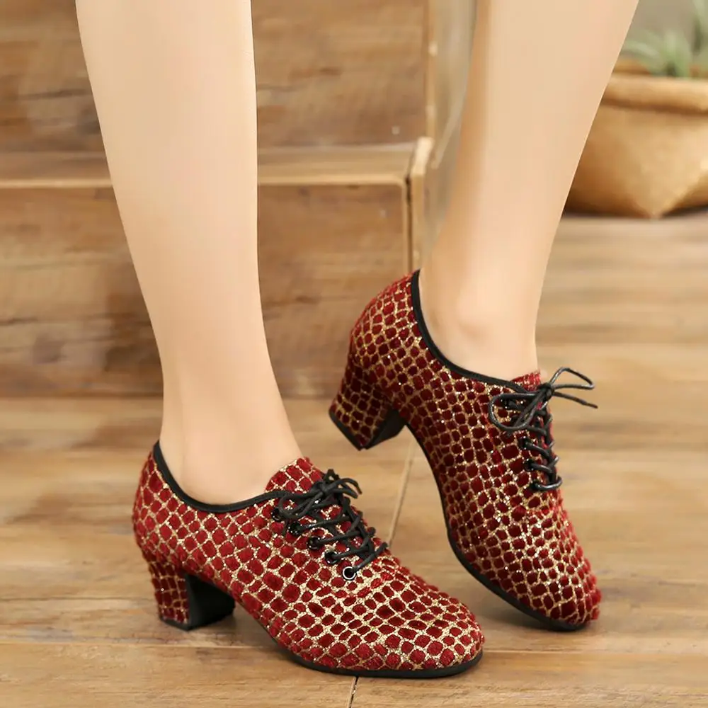 Современные туфли для бальных танцев Мужские туфли-оксфорды на мягкой резиновой
