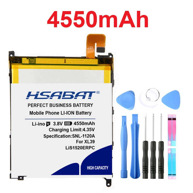 HSABAT LiS1520ERPC 4550 мА/ч, Батарея для sony Xperia Z(Сони Иксперия З) Ультра XL39 XL39H C6802 C6806 C6833 C6616 ЗУ L4 Battereis