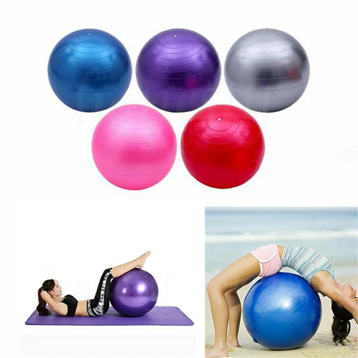 

1pc New 45cm Exercise Fitness Aerobic Yoga Ball for GYM Yoga Pilates Birthing