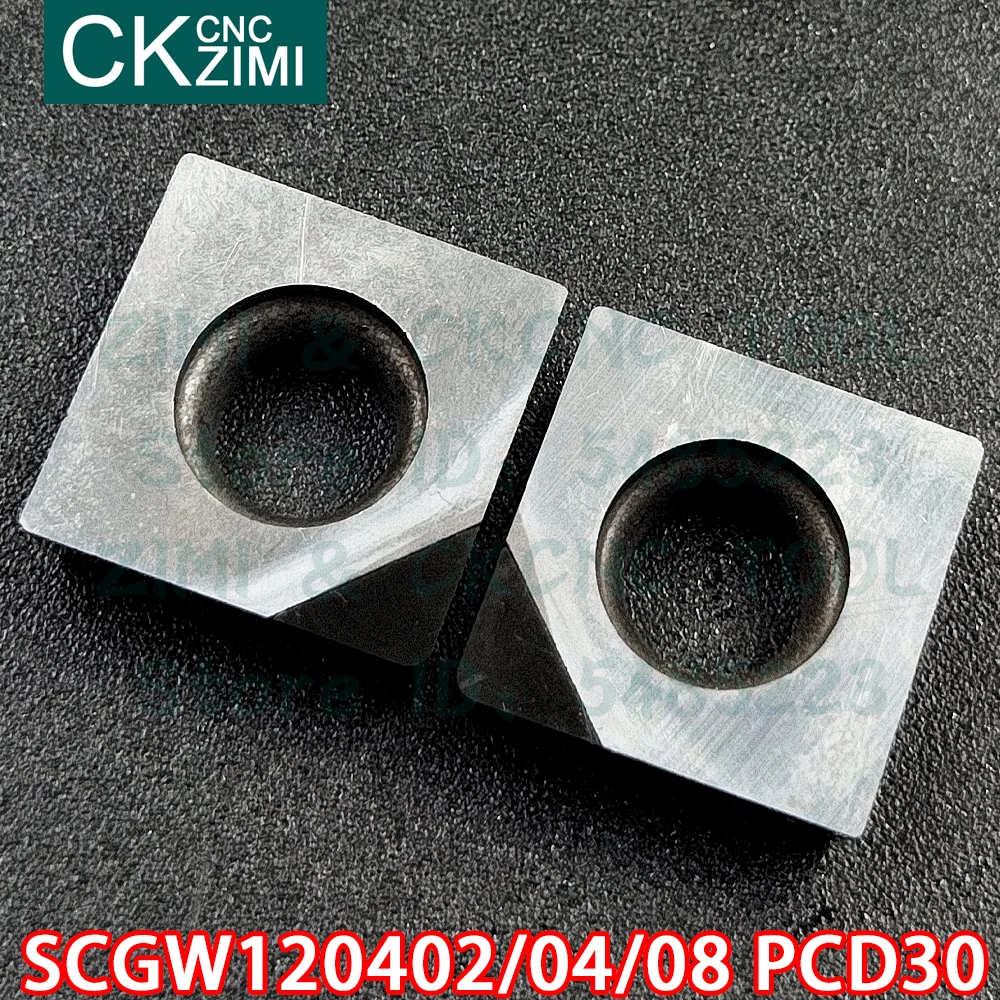 SCGW120402 PCD SCGW120404 SCGW120408 вставки алмазные токарные инструмент CNC металлический