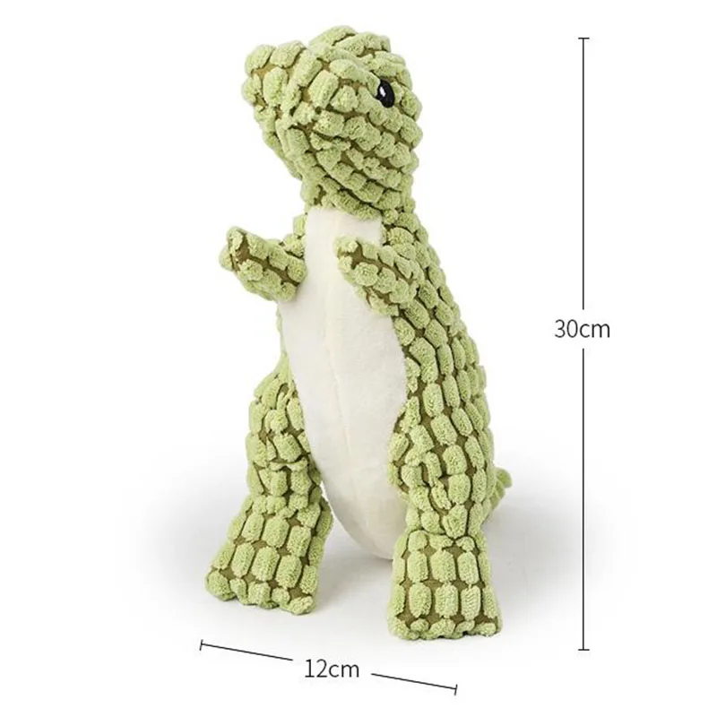 Собака Жевательная пищащая игрушка динозавр флисовая интерактивная мастикат