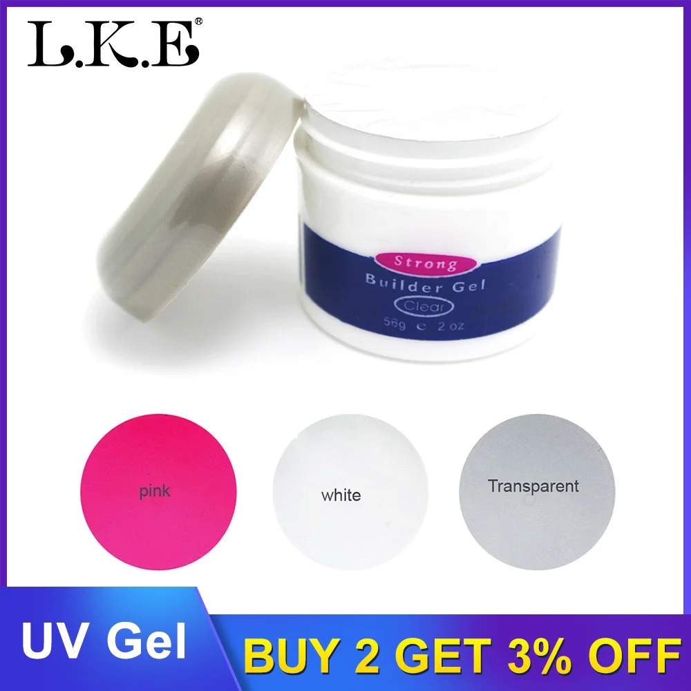 LKE УФ гель для ногтей 3 цвета хорошо впитывается лак базовый маникюрный ногтей|gel