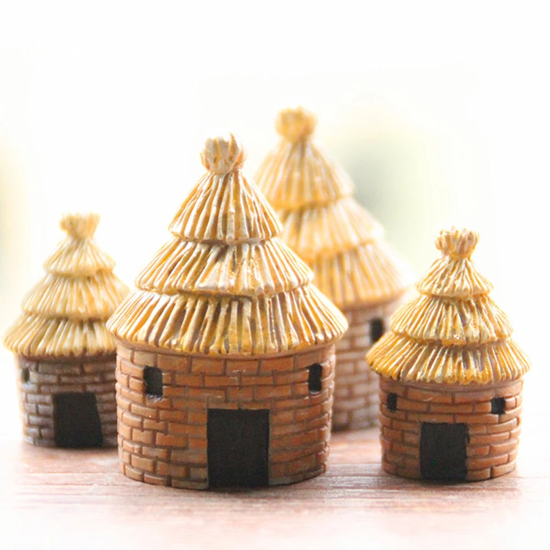 

Mini House Fairy Garden Miniatures Terrarium Figurines Micro Landscape Decor Cute Resin Crafts Garden Decoration Fairy Figurines