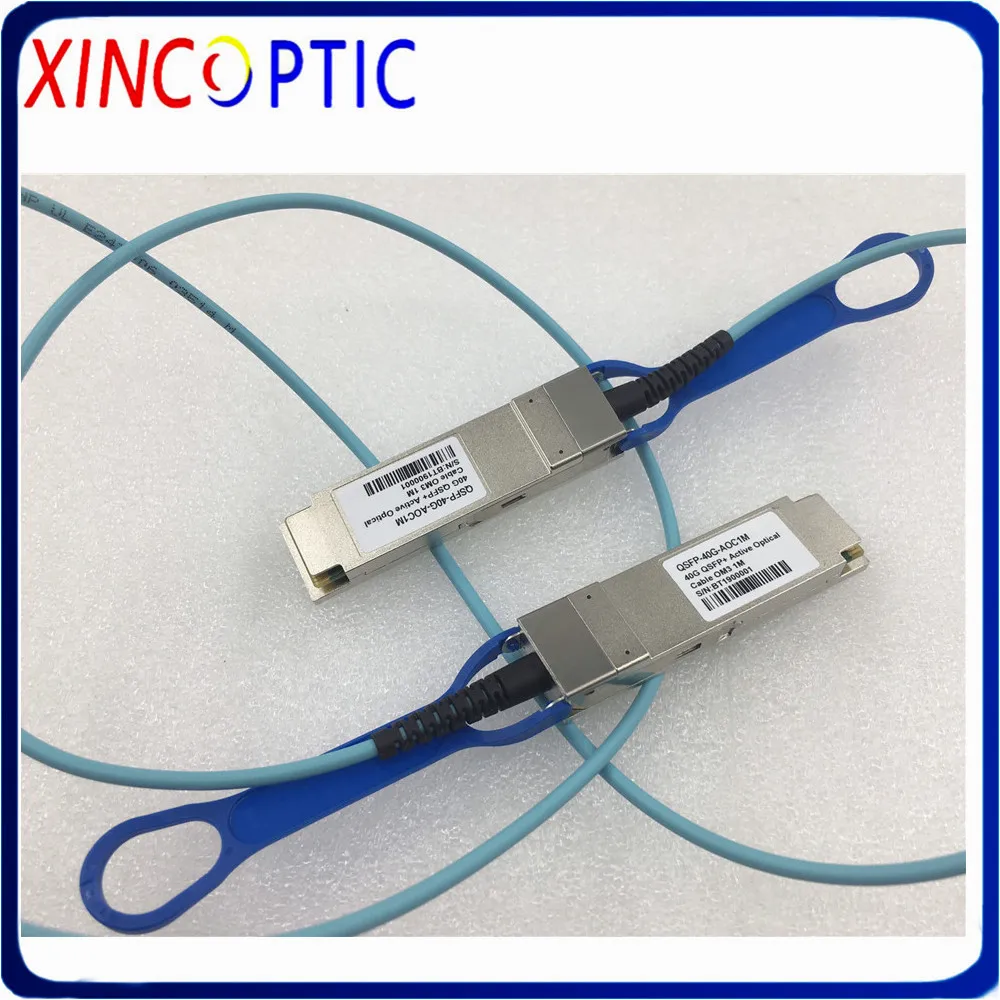 Бесплатная доставка 40G QSFP + к AOC 1 м кабель 40 Гбит/с OM3 OM4 метр MPO SFP модуль активный