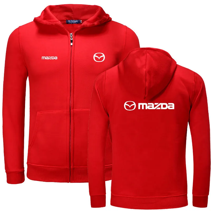 

NEW Winter men fleece warm Mazda zipper Hoodies hooded Sweatshirts zipper autumn cotton soprts sportwear