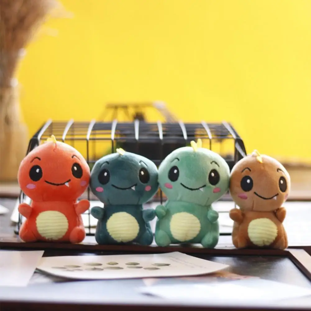 

11 см Плюшевые брелоки динозавр милая кукла брелок Мягкая текстура плюшевая кукла яркий цвет подарок яркий динозавр искусство