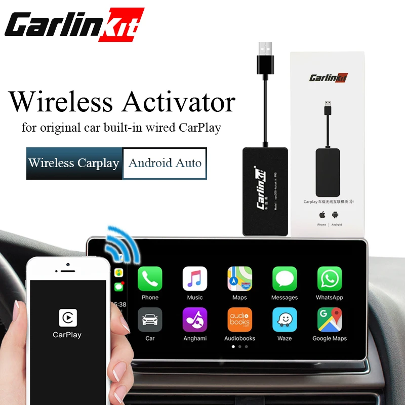 Автомобильный ключ Carlinkit беспроводной Usb-ключ для Apple Iphone автомобильное зеркало