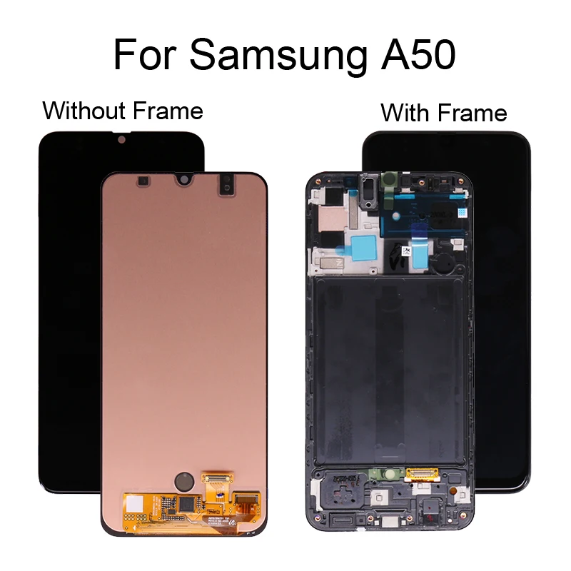 ЖК дисплей для Samsung Galaxy A50 A505F/DS A505F A505FD A505A сенсорный экран дигитайзер с рамкой