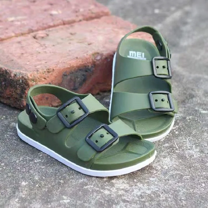 

Children's Sandals Kids Summer Soft-soled Student Buckle Waterproof Non-slip Open-toed Beach Shoes for boys Children Shoes