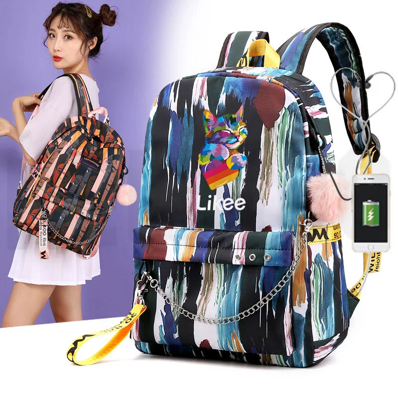 Likee Video App школьный женский рюкзак для спорта на открытом воздухе Bag Softback Zipper Back Pack