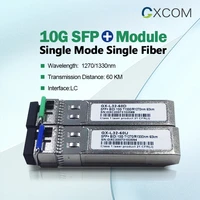2pcs 10g bidi 10204060km sfp module lc 12701330nm single mode single fiber module compatible with mikrotik cisco swith