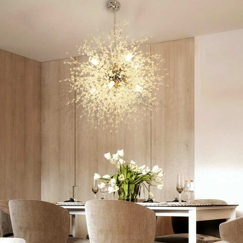 Скандинавские Светодиодные хрустальные люстры современные креативные