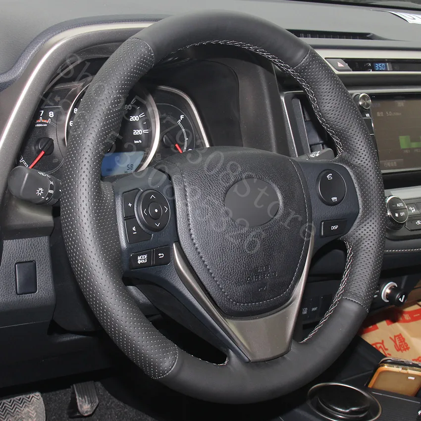 

For Nissan Titan 2007-2013 Armada 2004-2016 SE Black Leather Car Steering Wheel Covers car accessories