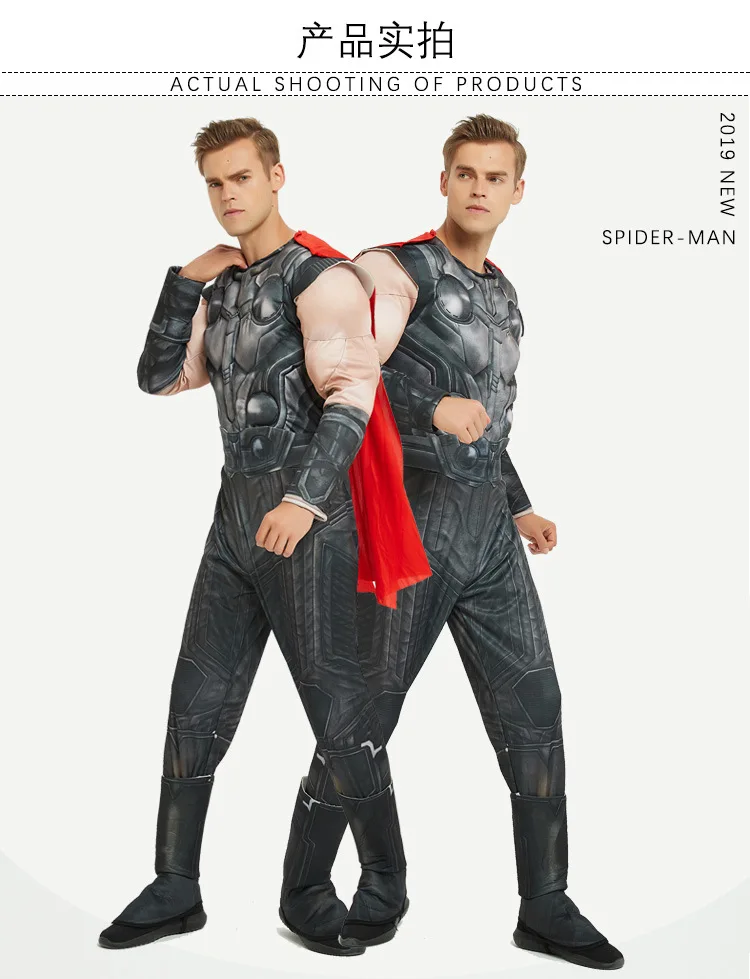 Тор, Мстители завершающей мышцы человек костюм для мальчиков костюмированная игра Тор Костюм, способный преодолевать Броды для взрослых Детский костюм супергероя Детский костюм для Хэллоуина
