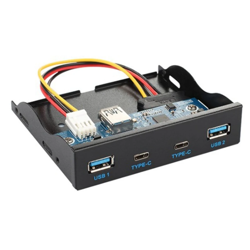 

USB Hub USB C Hub 3.5 Inch Floppy Drive Front Panel 2 Port USB 3.0 + 2 Port USB 3.1 Type C 20 Pin Connector