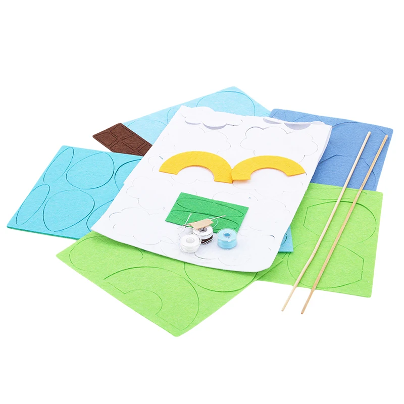 Воздушный шар ветряные колокольчики Бесплатная резка перо материал набор войлок