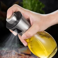 hot selling household press stainless steel glass barbecue oil pot sprayer seasoning and vinegar bottle