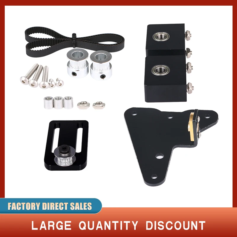 3d printer parts upgrade kits creality ender 3cr10 dual z axis t8 lead screw kits bracket aluminum profile with belt pulley free global shipping
