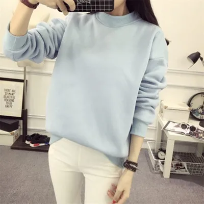 

2019 new ladies slim cotton hooded sweater bottoming shirt gray