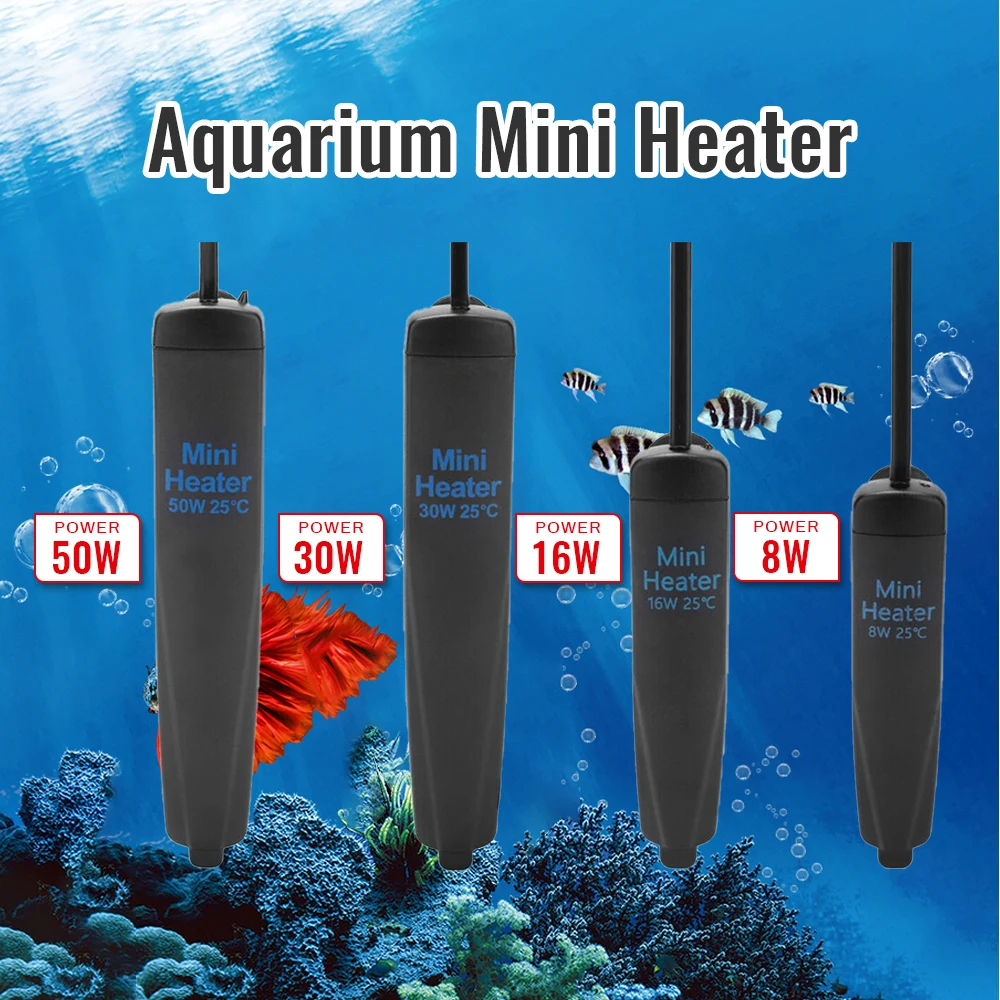Мини аквариум нагревательный стержень для аквариума Небьющийся нагреватель с