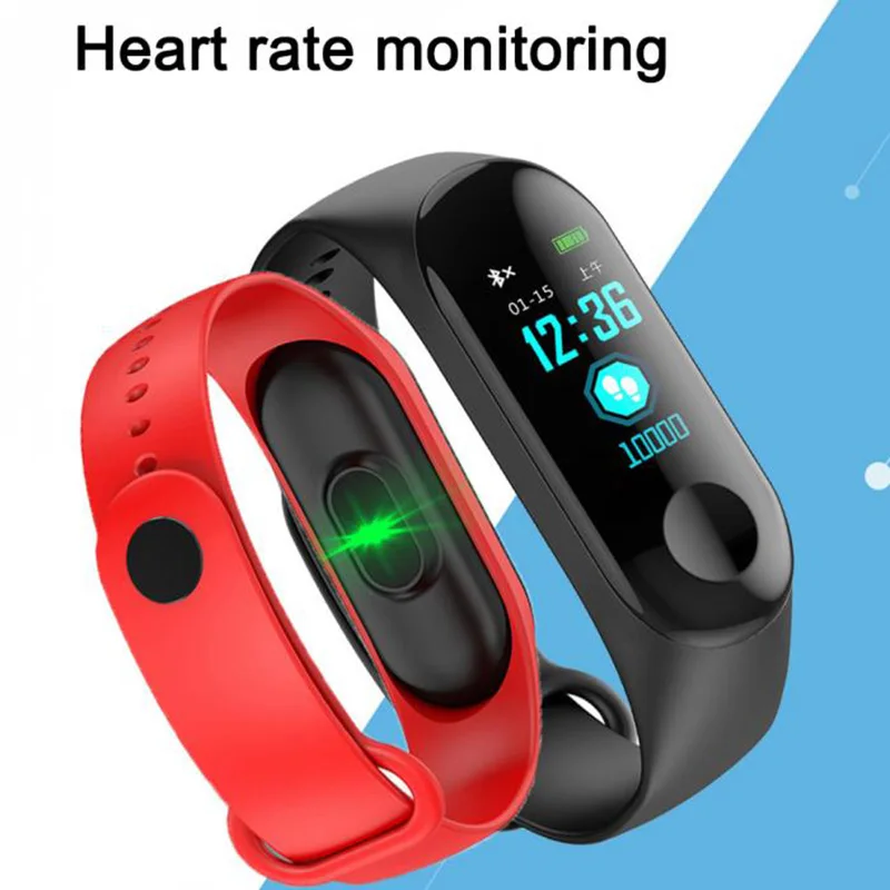 

NEW M3 Smart Watch Heart Rate Blood Pressure Monitor Sports Tracker Fitness Bracelet Wristbands Wearable Devices Pedometers