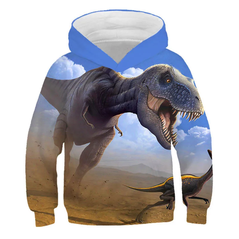 boys hoodies winter 3d printed cartoon dinosaur realm pullover kids funny harajuku fashion top boys girls super cool hoodies free global shipping